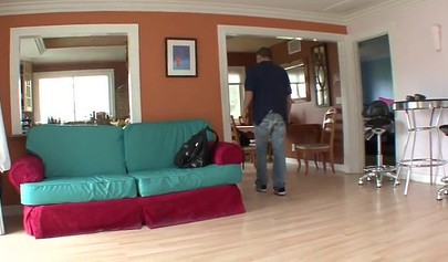 Petite black girl has her pussy banged doggy style and gets cum on her stomach