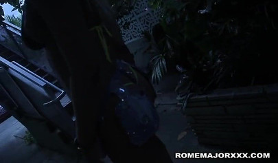 Perverted ebony blonde needs two massive dicks in her pussy to have an orgasm