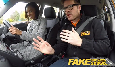 Cute black British girl is seduced by her driving instructor and fucked hard