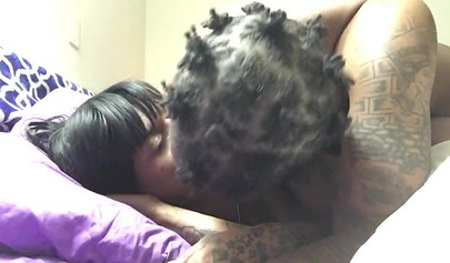 Black stripper has her pussy eaten before it's time for her to get impaled deep