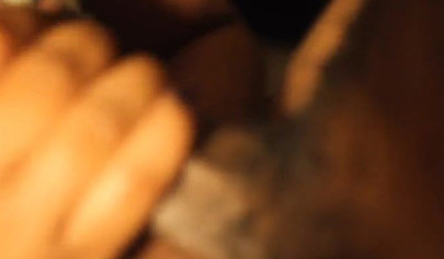 Fat ass ebony smokes before taking a rock hard dick in her mouth and riding it