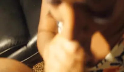 Fat ass ebony smokes before taking a rock hard dick in her mouth and riding it