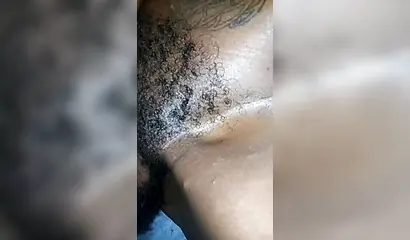 Ebony amateur has her wet and hairy pussy licked as she prepares to get fucked