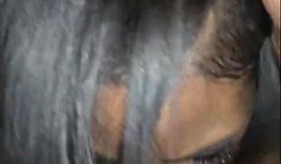 Kinky ebony amateur sucks it deep but then takes a king size dick up her asshole