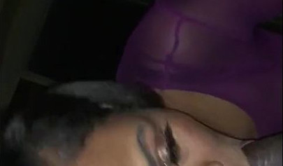 Kinky ebony amateur sucks it deep but then takes a king size dick up her asshole