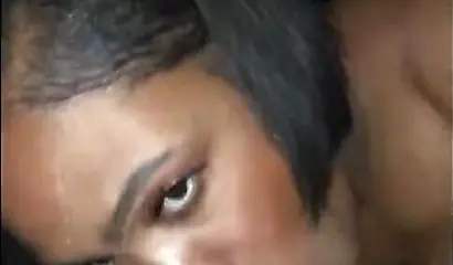 Kinky ebony amateur sucks it deep but then takes a king size dick up her asshole