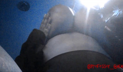 Horny black babe Gaia Monroe strips naked and seduces live cams with her big tits