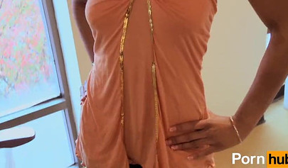 Slim ebony Riyanna Skie enjoys having her tight pussy stuffed by a big black cock