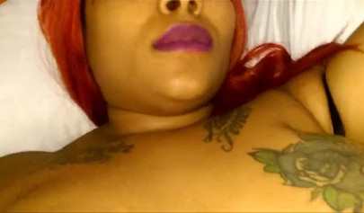 Curvy black girl with massive tits and ass Layla Red enjoys a balls deep pounding