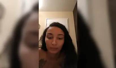 Sexy ebony instagram model showers nude and seduces the audience with her body