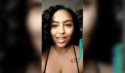 Compilation video of a curvy amateur black babe with a pair of gorgeous big tits