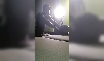 Lusty black girl enjoys giving a sloppy blowjob before being railed from behind