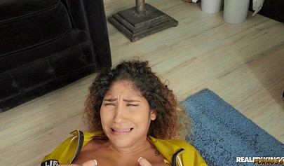 Busty babe gets her tight pussy rammed by a thick cock