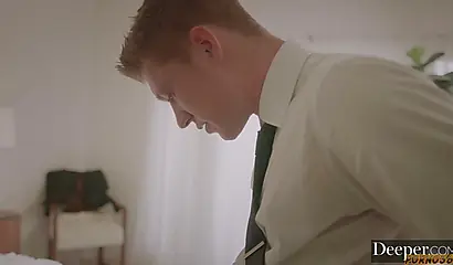 Sexy ebony is getting rammed by a rich guy in the bedroom