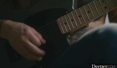 Adorable black whore is getting fucked by a tattooed guy