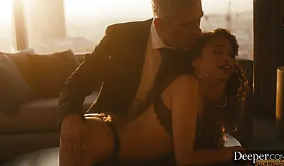 Beautiful babe enjoys an interracial sex with Mick Blue