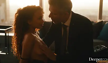 Beautiful babe enjoys an interracial sex with Mick Blue