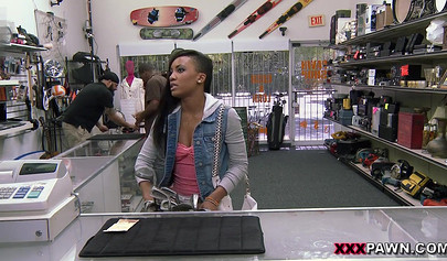 Black cashier gets fucked by a rich white guy in the office