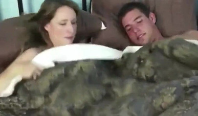 Slutty stepmom seduces her young stepson in bed