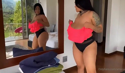 Busty wife satifying her hubby and taking his dick in her cunt