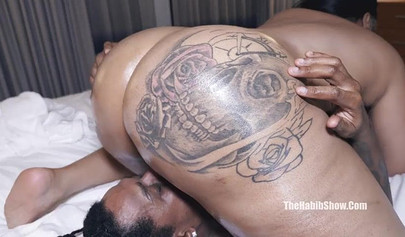 BBW ebony with huge areolas gets nailed by her lover