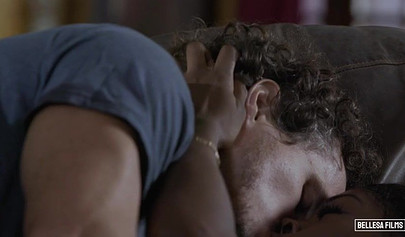 Sweet ebony Anne Amari enjoying a huge white cock