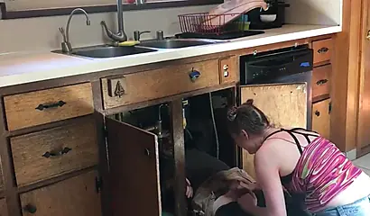 Lucky Plumber Gets Fucked by Two Girls