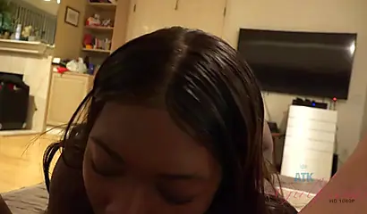 Black girl Noemie Bilas gives a footjob and gets rammed