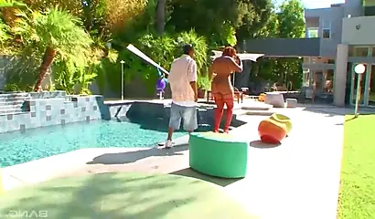 Black whore Ms Cleo gets nailed in the living room