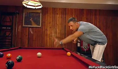 Ebony bitch Jezabel Vessir covered with cum after a hot sex