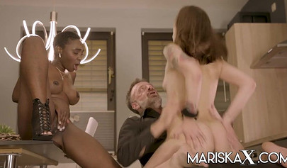 Silvia Soprano shares her hubby's huge cock with a ebony