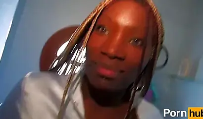 French Ebony Babe's Pre-Clubbing Fuck