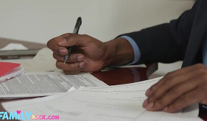 Ebony stepdaughter Alexis Tae seduces her horny stepdad Isiah Maxwell