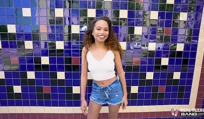 Beautiful ebony Cecilia Lion gets fucked in her sweet pussy