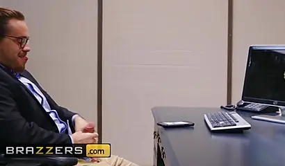 Big tit ebony Osa Lovely serves two white dicks in the office