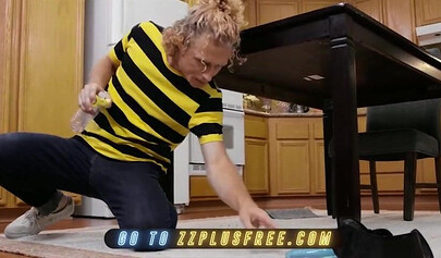 Scarlit Scandal and Michael Vegas having fun on a white couch