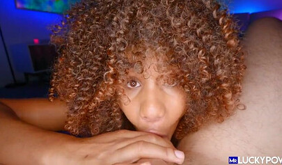 Busty black babe Jenna Foxx is bouncing on a giant cock