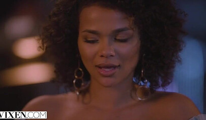 Alina Ali deepthroats a giant dick and gets rammed in bed