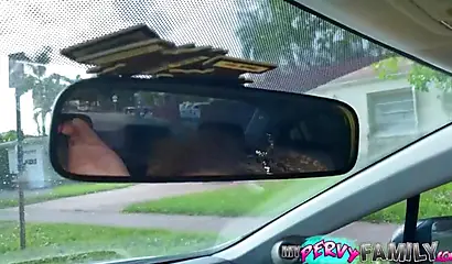 Naughty black whore is riding a huge white cock close-up