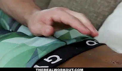 Beautiful ebony teen Mya Mays gets fucked in the living room