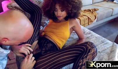 Perfect ebony girl Cecilia Lion takes an epic facial