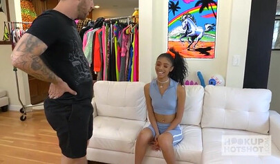 Exotic babe Jada Doll gets her holes used by a hipster dude