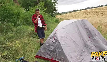 Lucky Guy's Camping Creampie