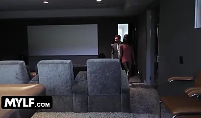 Professor's Ebony Stepmom and 18-year-old Stepdaughter Share His Cock