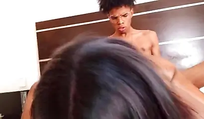 Seduced Stepsister in Front of Mirror