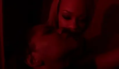 Ebony Lesbians Share Passionate Masturbation