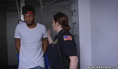 Blonde Cop Profiles Big Black Cock
